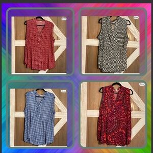 Set of 4 Tops. CB Established 1962 Brand, Sleeveless Women’s Tops All SIZE 3X.